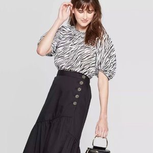 Who What Wear Zebra Top